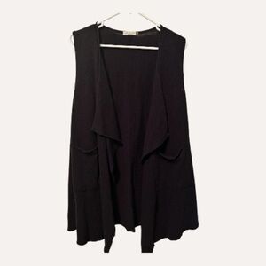Chalet Et Ceci Lagenlook Cardigan Open Front Tunic Vest with Pockets